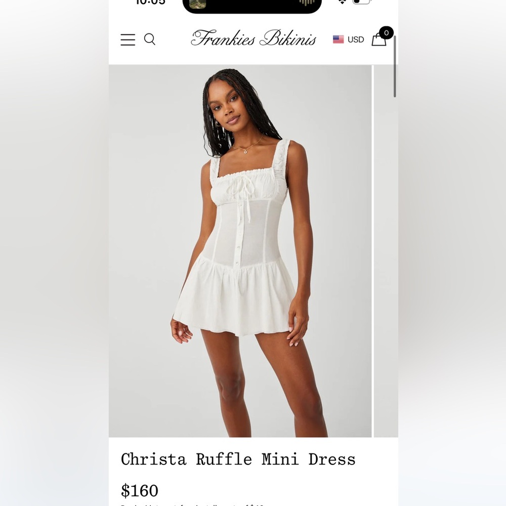 Frankie's Bikinis Christa White Mini Dress